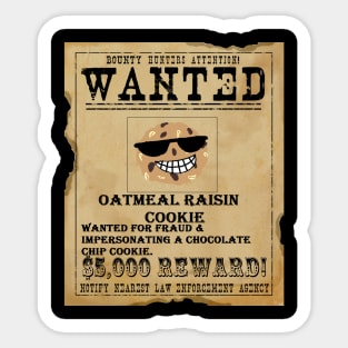 Wanted Cookie Sticker